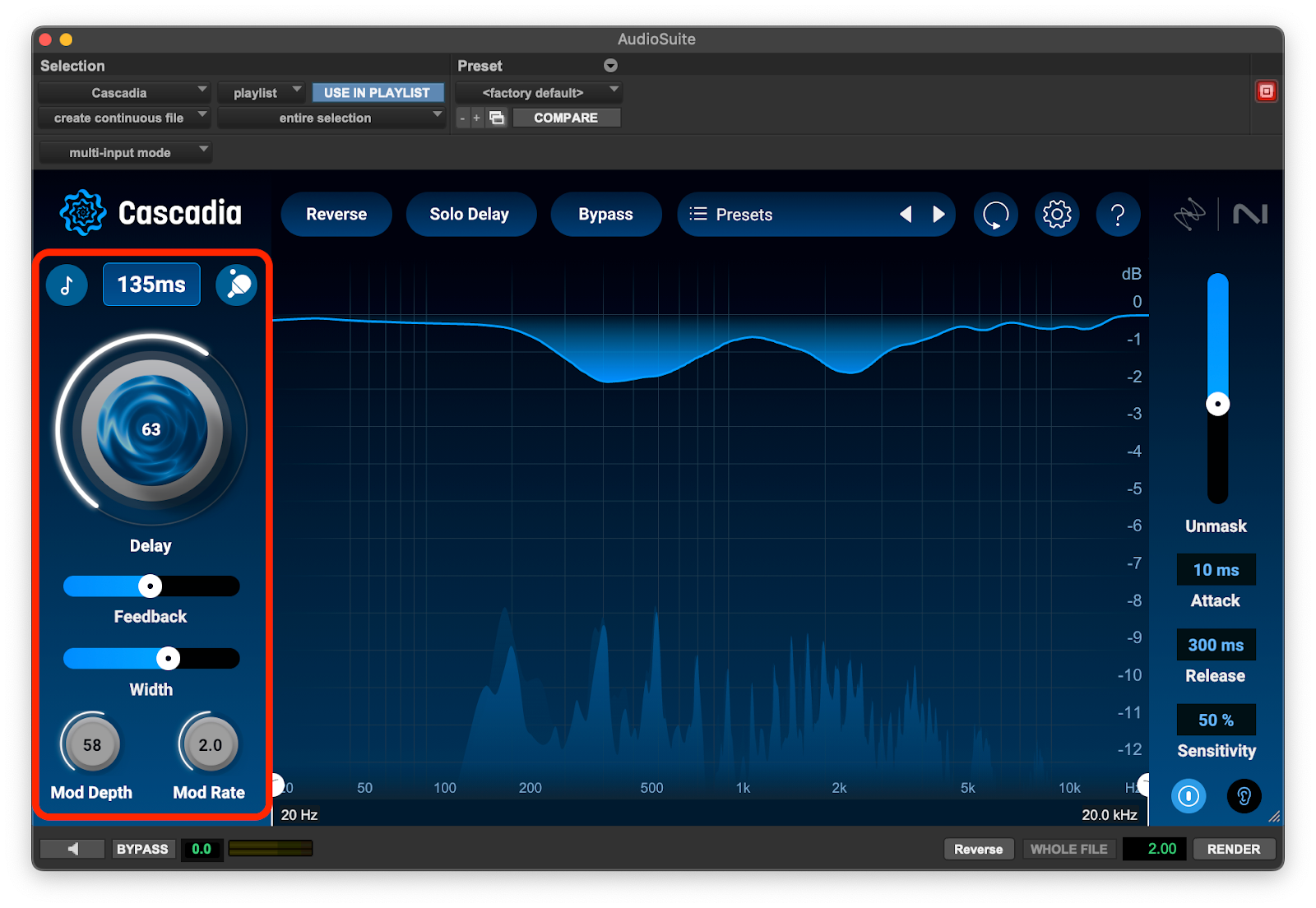 ディレイプラグインCascadiaをポスプロで使う【ポスプロ学園