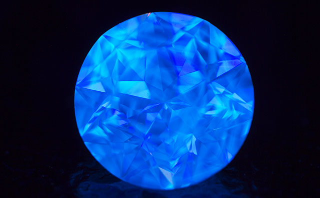 57面体カット 】【 ダイヤの中に星(五芒星)が見えます 】 天然