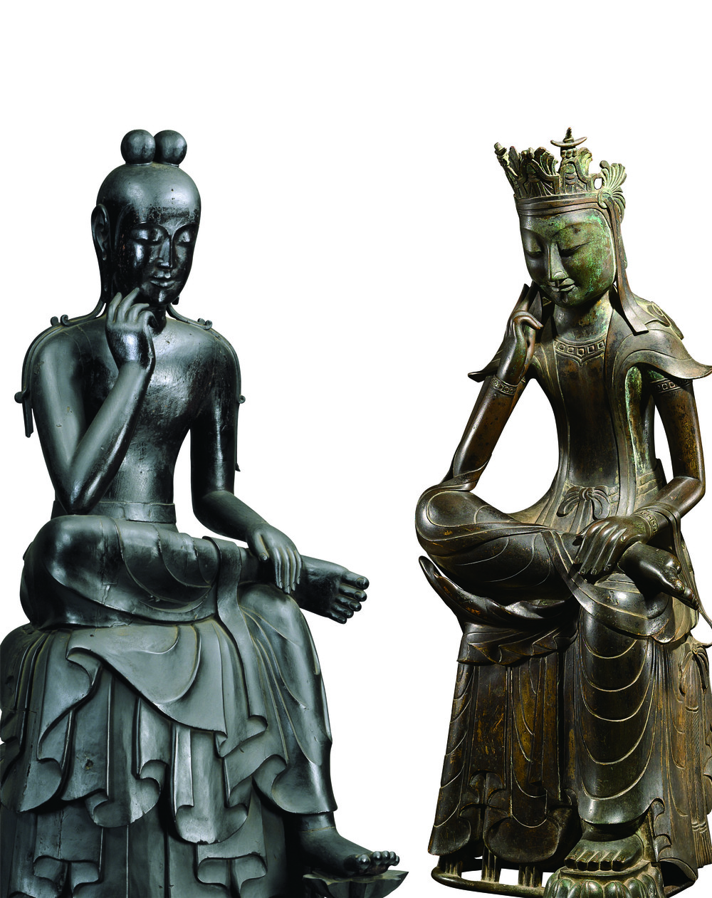 日本と韓国の国宝「半跏思惟像」、なぜ似てる？ 初の2体同時展示