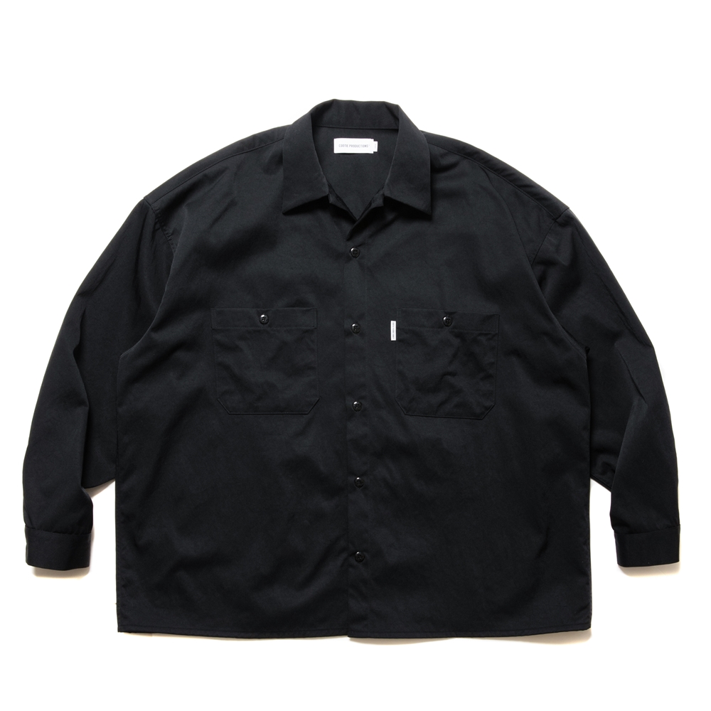 COOTIE PRODUCTIONS/Nylon Chino Cloth L/S Work Shirt（Black