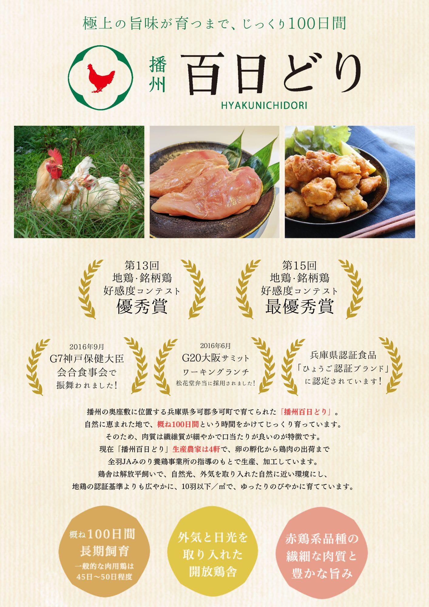 播州百日どり 正肉セット（もも・むね・ささみ） 2kg: あつめて、兵庫