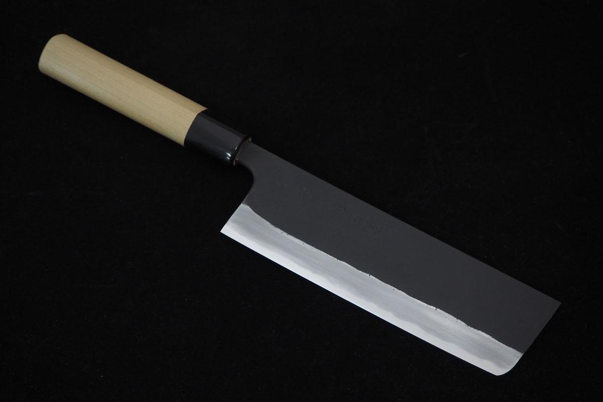 飯塚 重房作 黒打菜切 5寸5分 | 日本刃物総本店