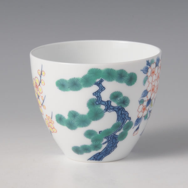 Japan Pottery Net / 色鍋島松竹梅桜文カップ