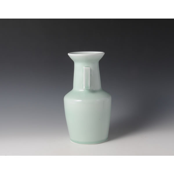 Japan Pottery Net / 鍋島青磁耳付花瓶