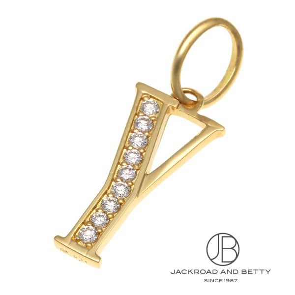 K18 イニシャル ダイヤモンド ペンダントトップ Y[] K18 Initial