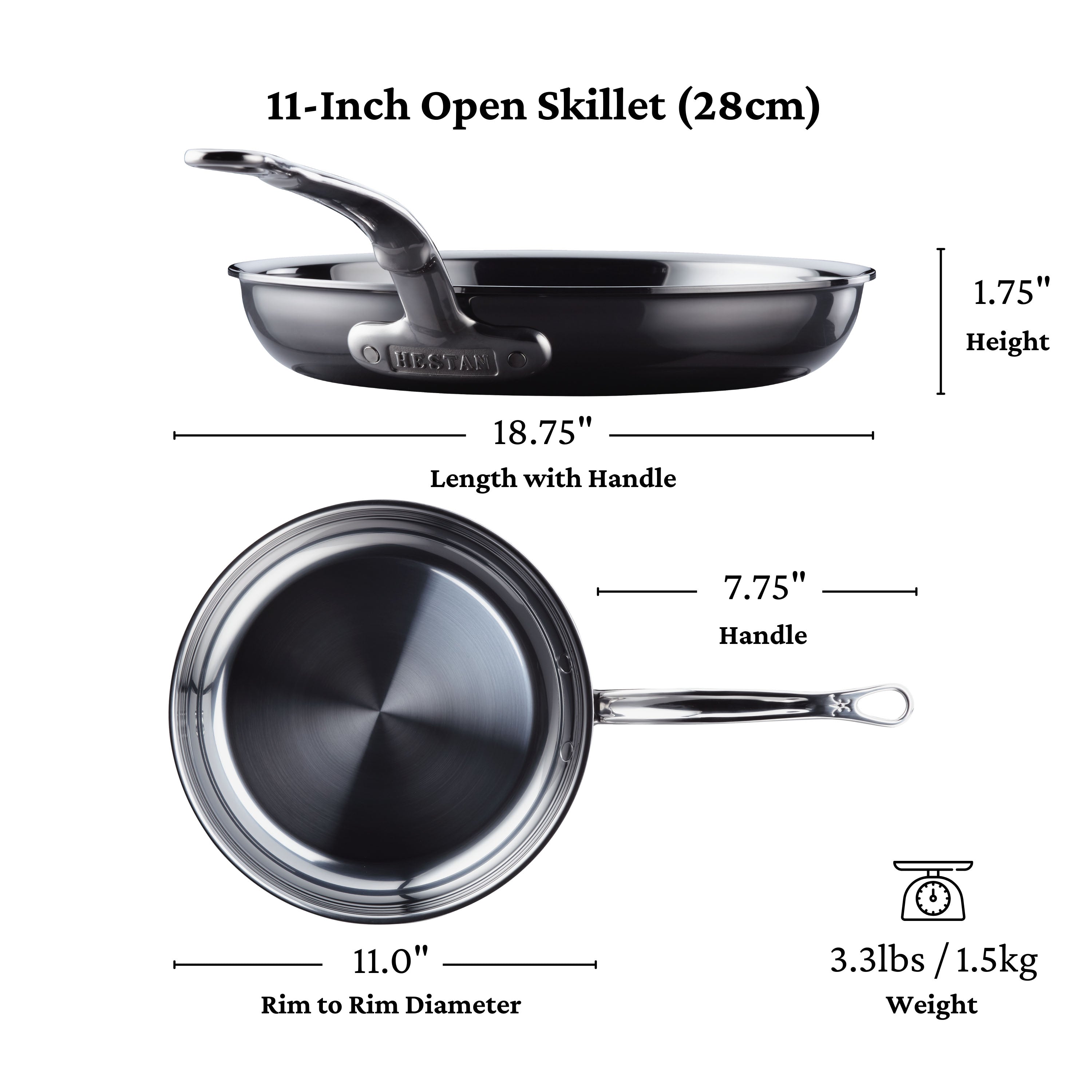 Hestan Nanobond Open Skillet | Professional Cookware – JB Prince