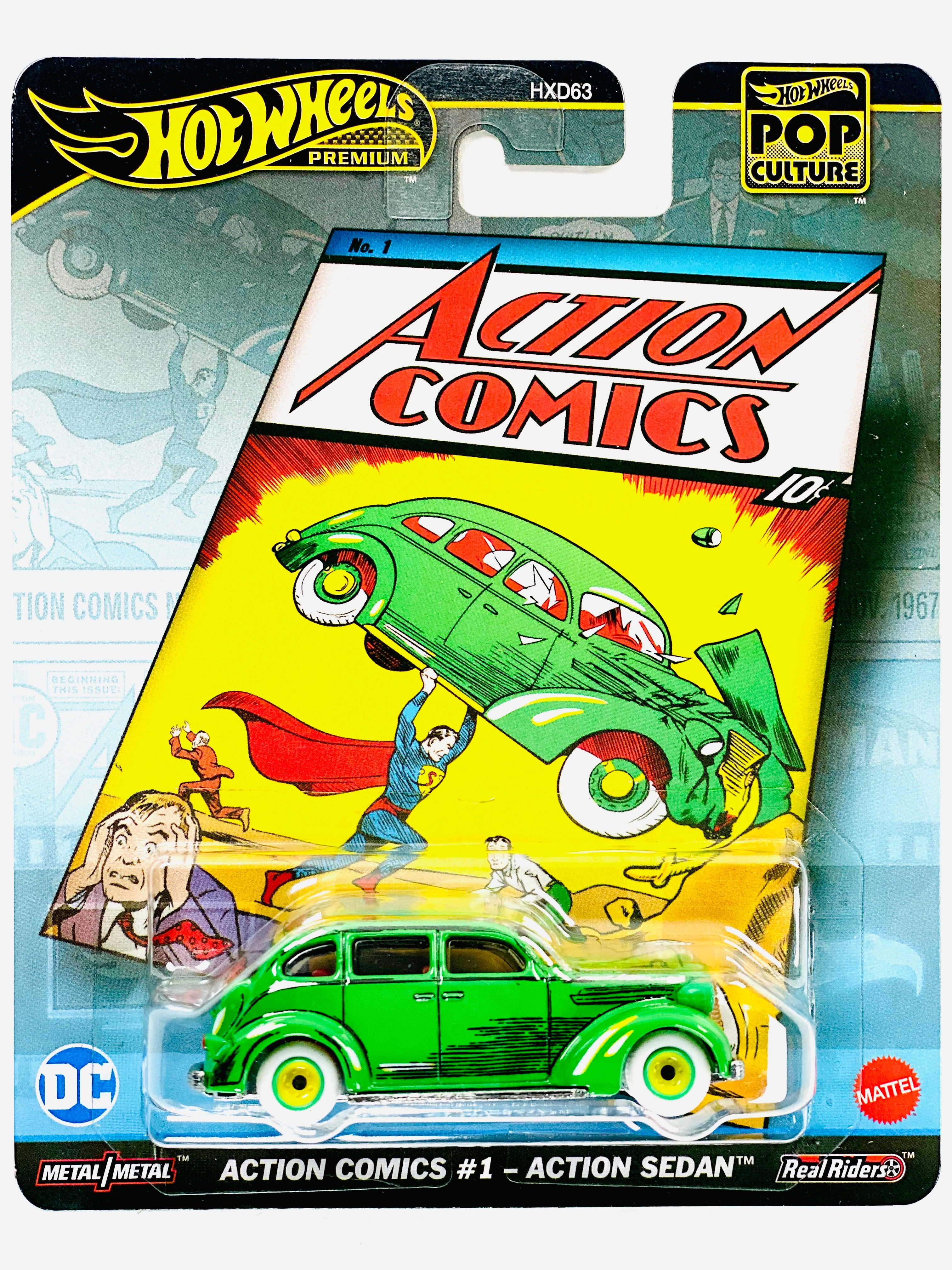 Hot Wheels 2025 Pop Culture Case L Action Comics #1 - Action Sedan