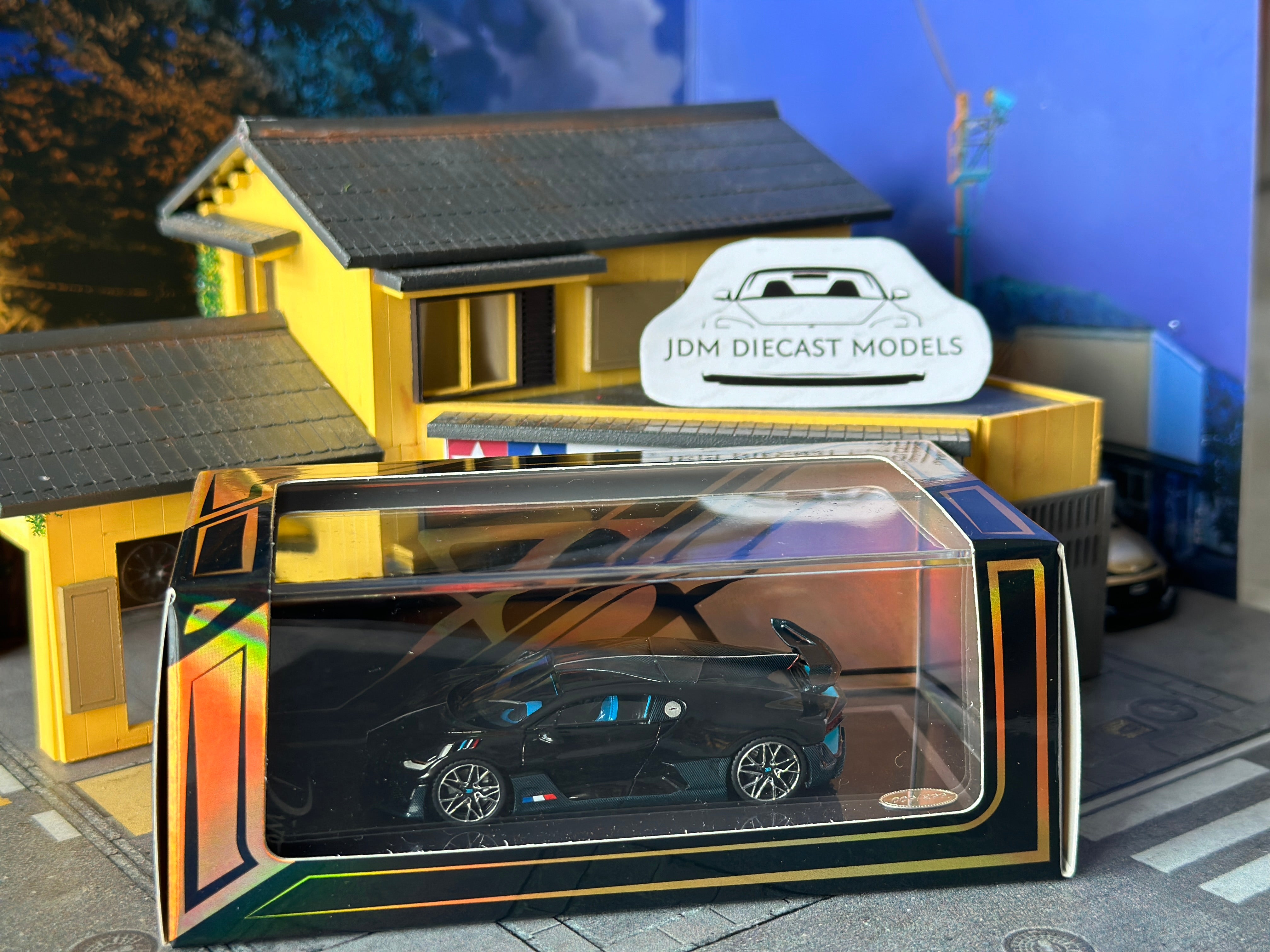 ERROR 404 Bugatti Divo Black Resin 006/299pcs – JDM Diecast Models