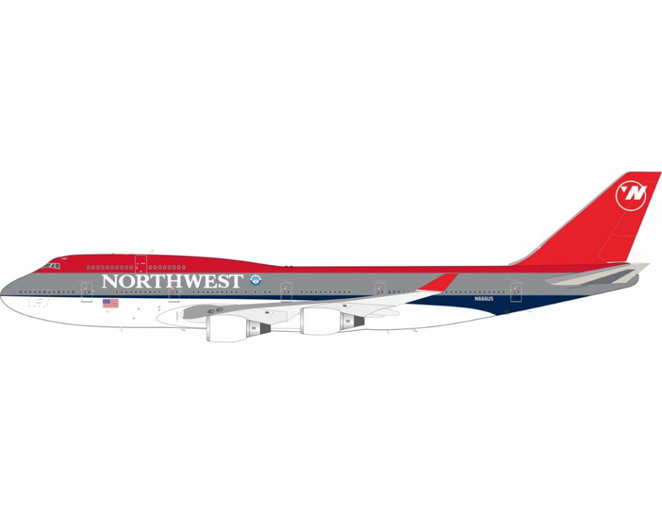 www.JetCollector.com: Northwest B747-400 w/stand N666US 1:200