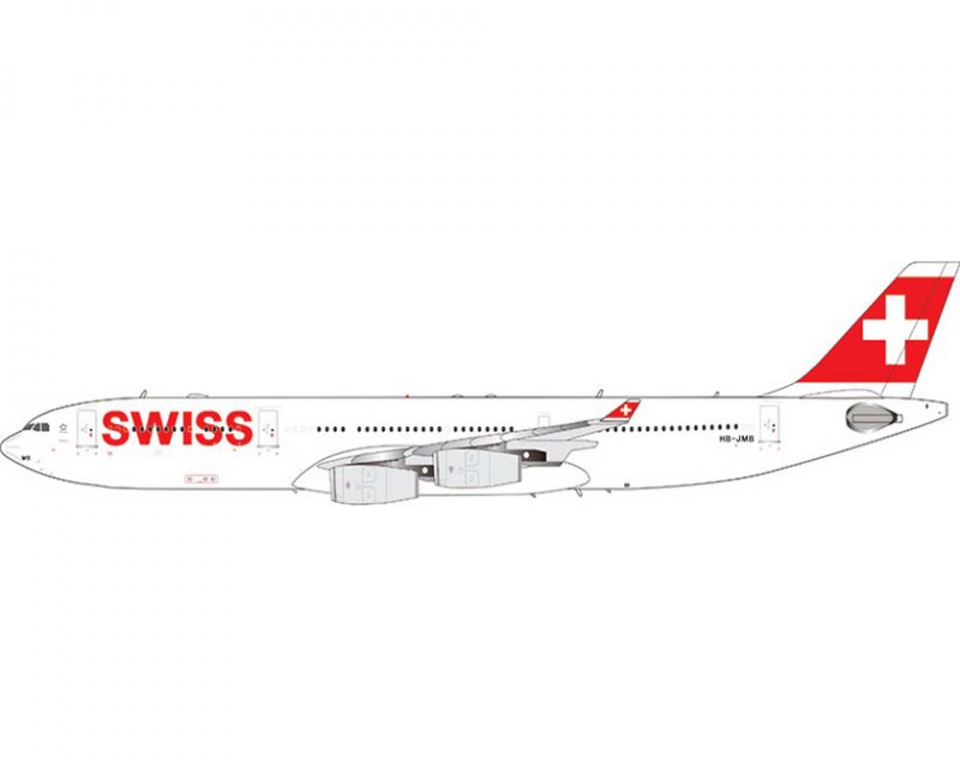 www.JetCollector.com: Swiss Airbus A340-300 w/stand HB-JMB 1:400