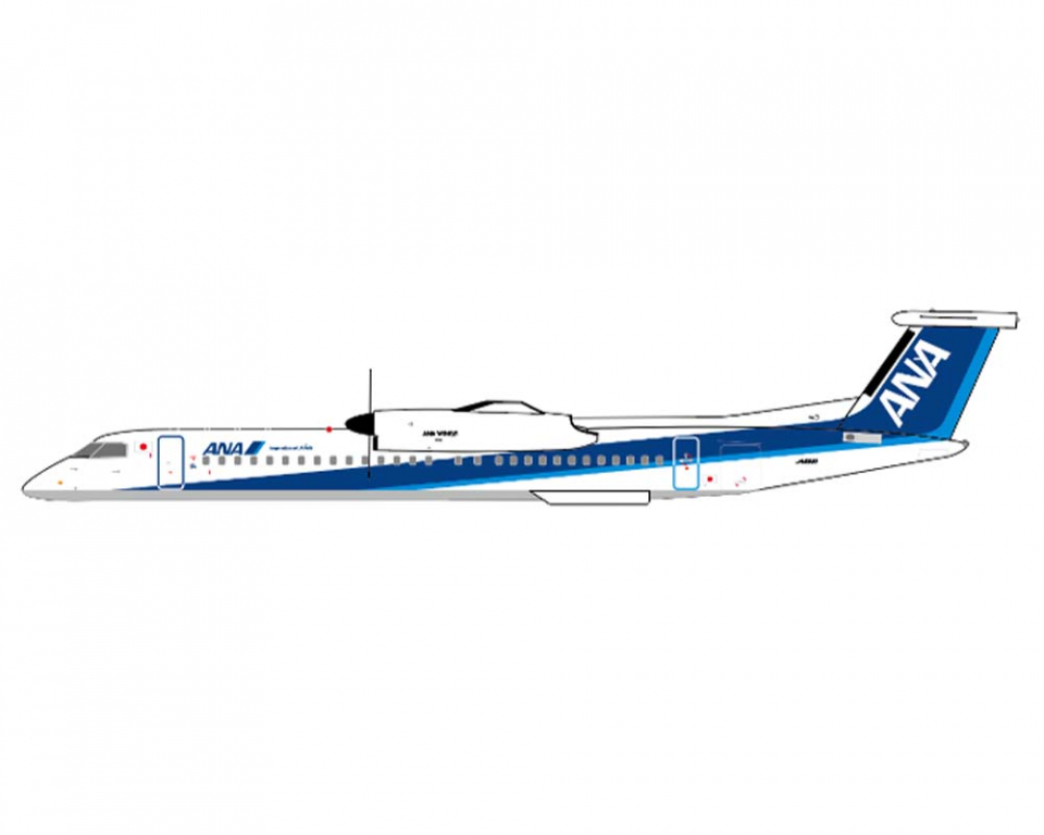 www.JetCollector.com: Ana - All Nippon Dash 8-Q400 JA852A 1:400