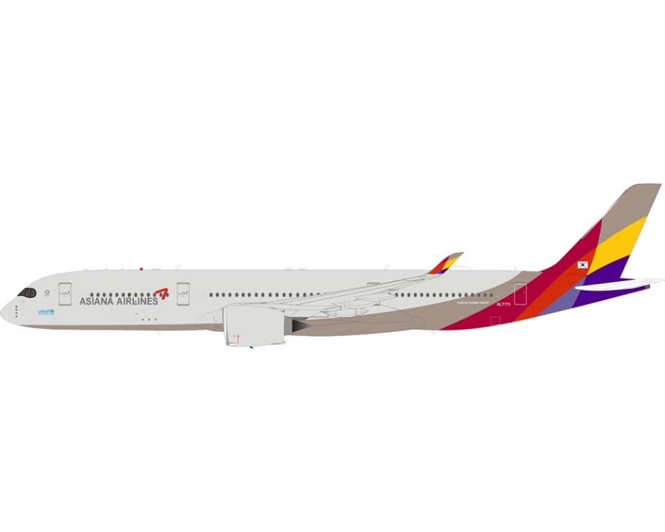 www.JetCollector.com: INFLIGHT ASIANA A350-900 w/stand 9Q-CLT 1