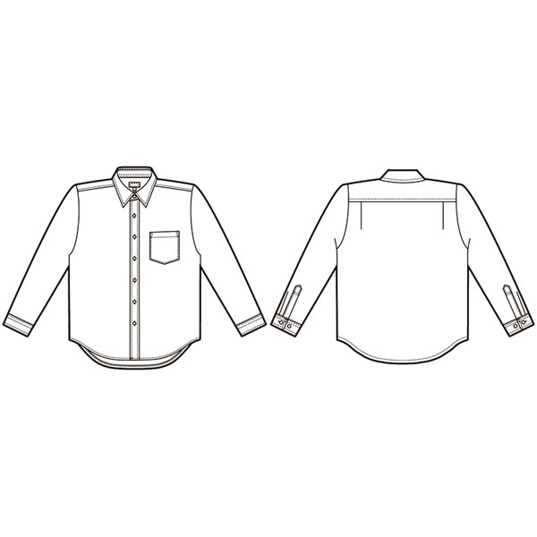 AZ-8020】 ブロード長袖シャツ | オリジナルTシャツのプリント作成