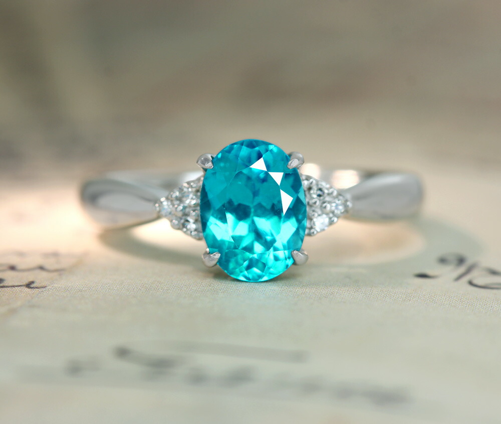 jewel planet 公式サイト / K18WG アパタイト 1.46ct ダイヤモンド 0.1