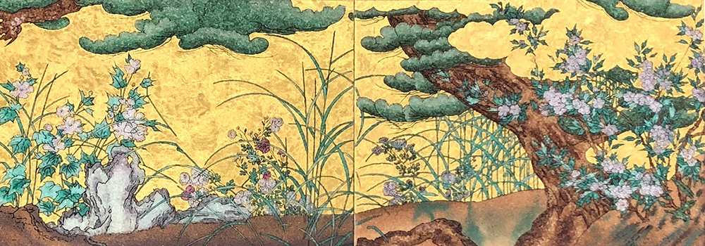 ジュエリー絵画 長谷川等伯『松に秋草図』