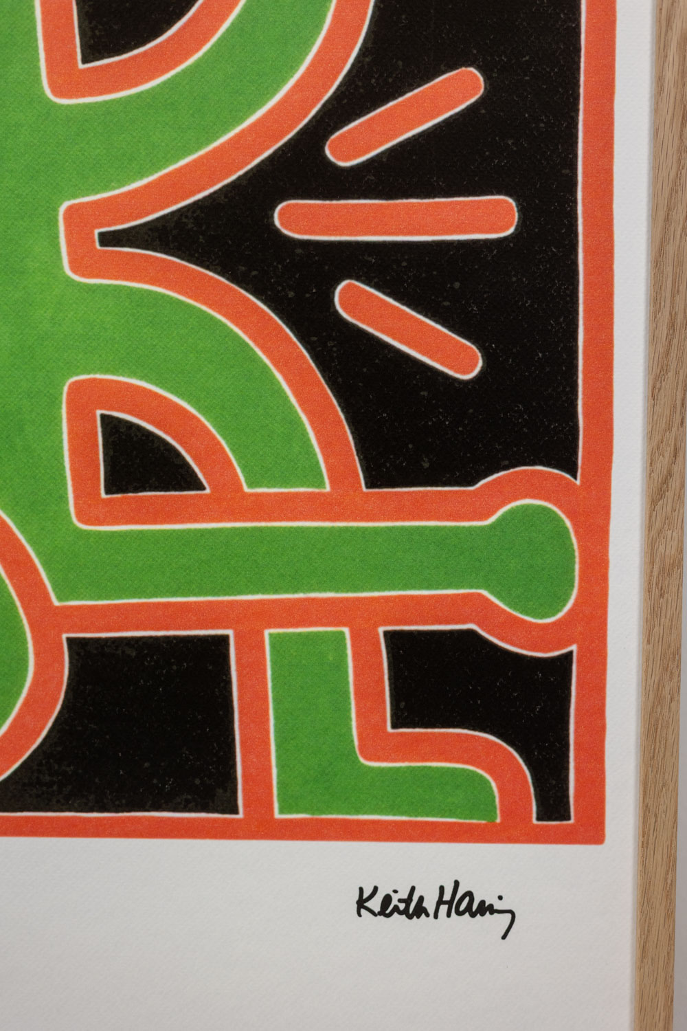 Keith Haring. Numbered color silkscreen print. 1990s -