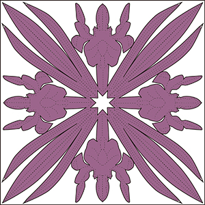 Iris (WH-013) | 日本ハワイアンキルト製作所