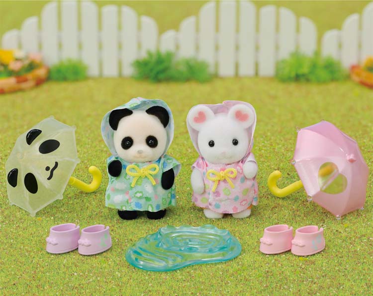 S-74 シルバニアファミリー なかよし赤ちゃんセット -雨ふり- ［CP-SF