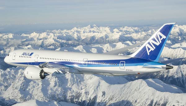 全日空（ANA）用の機体塗装…：ボーイング787 夢の次世代旅客機