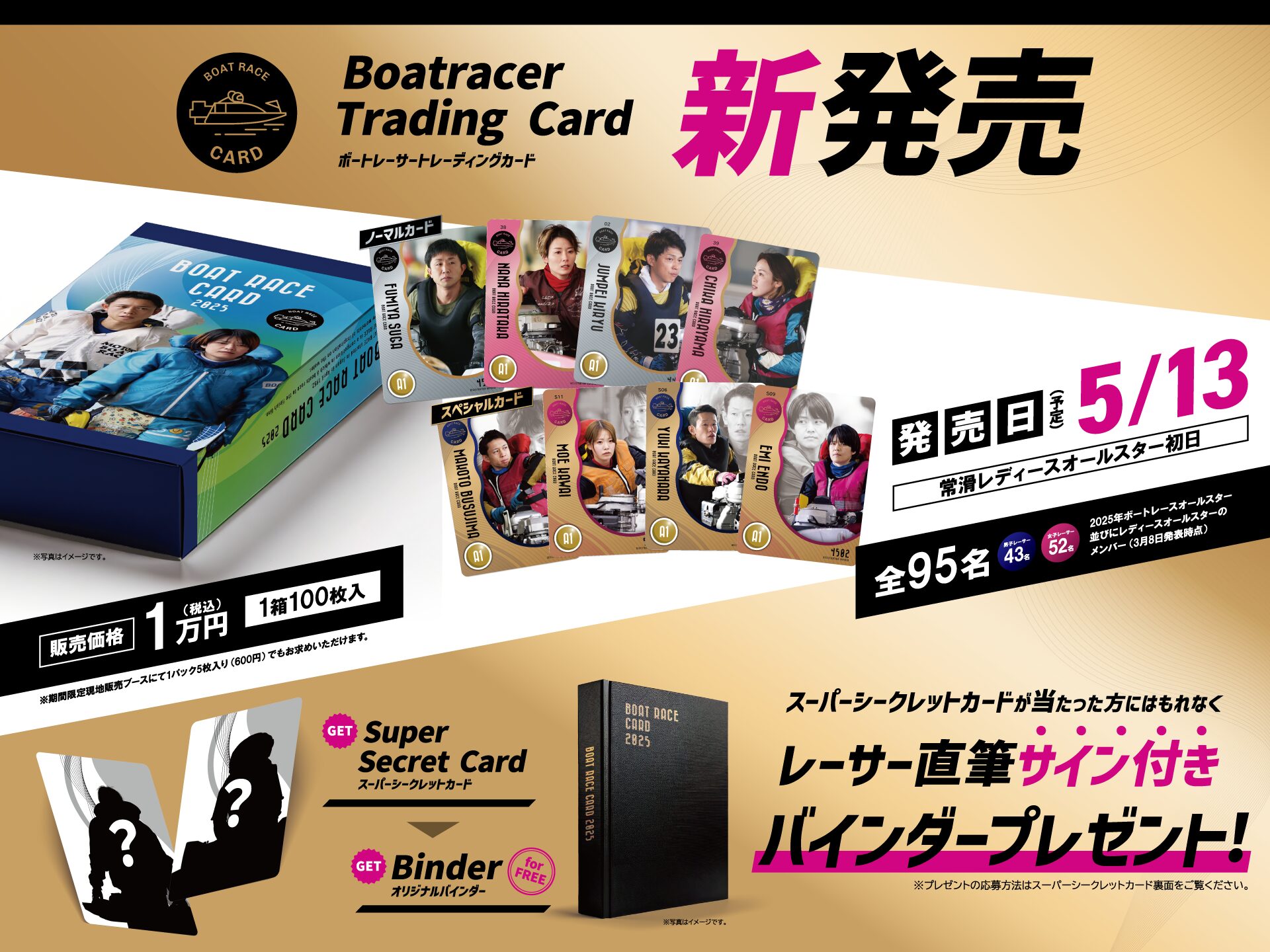 ボートレースグッズ新商品！「ボートレーサートレーディングカード」が