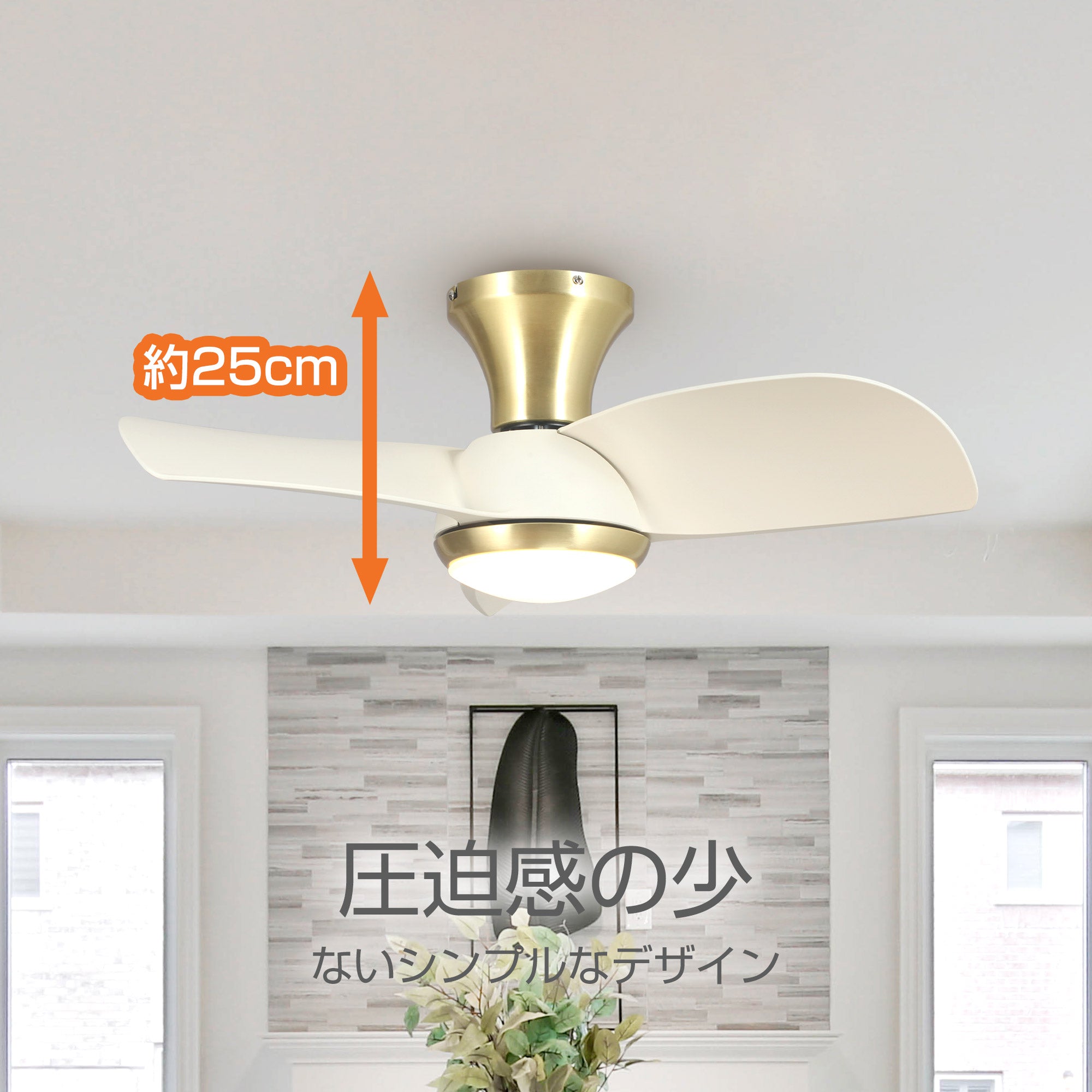 Parrot Uncle シーリングファンライト 照明 ファン 小型3枚羽根 LED