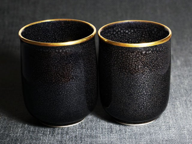 戦国の名将が愛した夫婦湯呑 耀変銀油滴天目本金彩