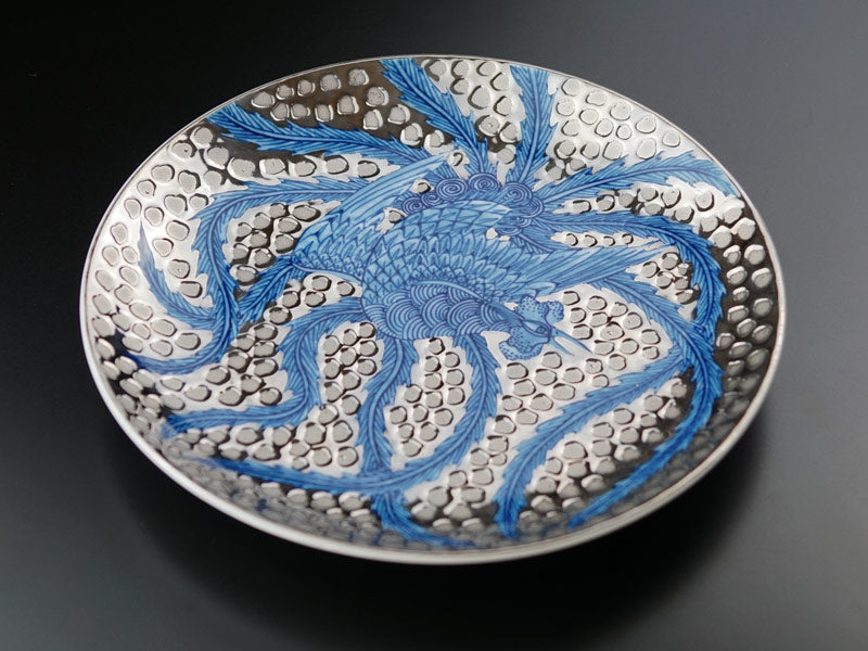 有田焼】飾り絵皿 染錦白金彩鳳凰図 - JTOPIA