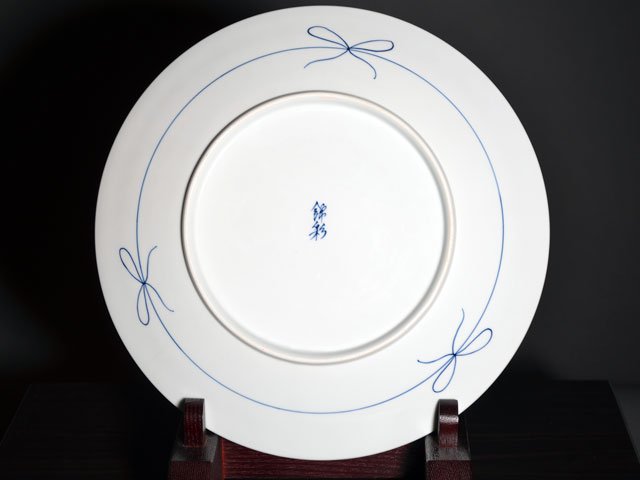 有田焼】飾り絵皿（大）染錦白金彩兎図 - JTOPIA