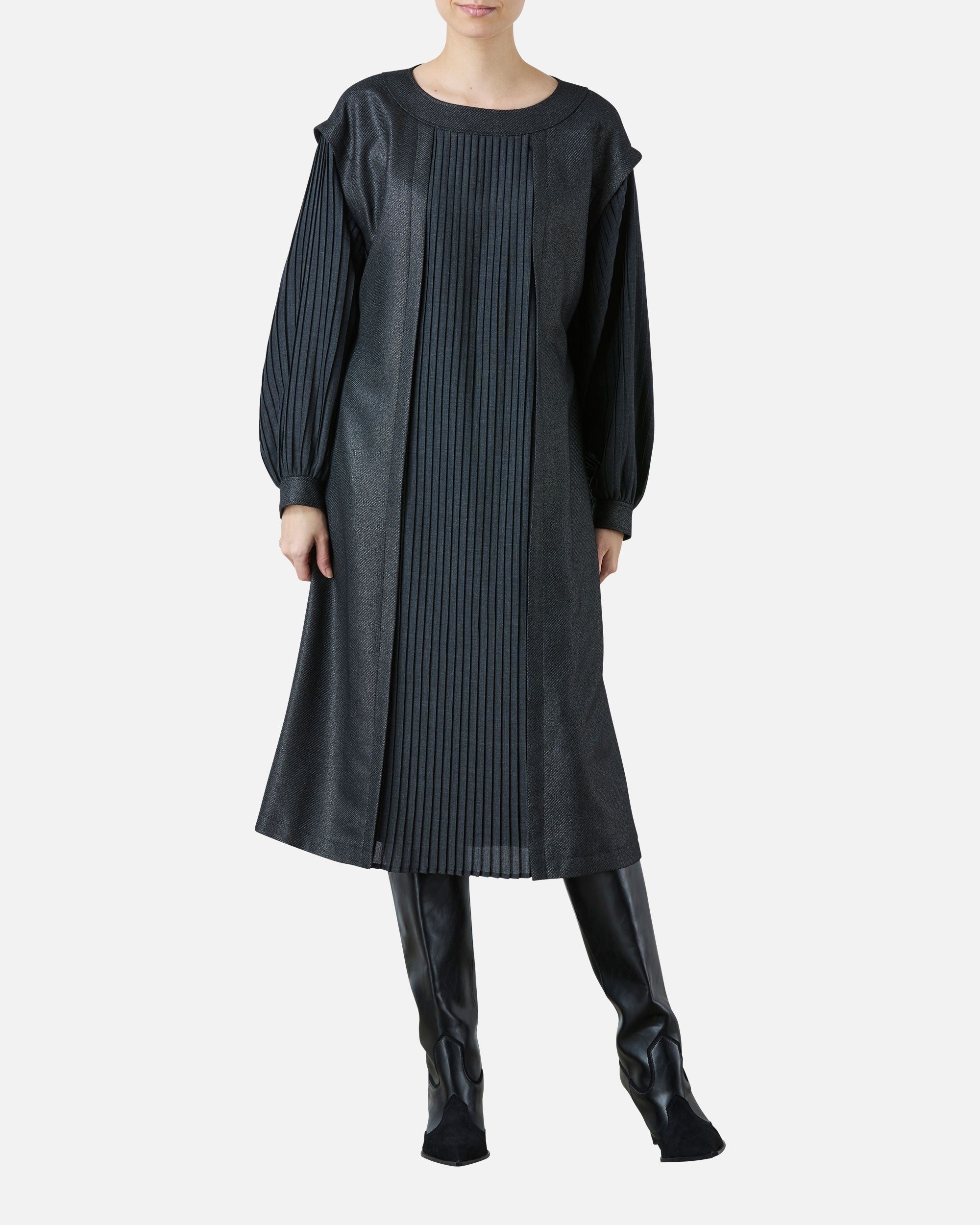 jun ashida - プリーツ切り替えワンピース | ONLINE STORE