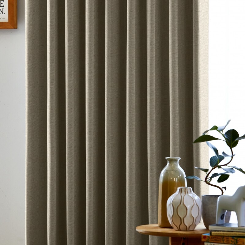 ビリー カーテン JC-46005R モカブラウン ｜ジャストカーテン