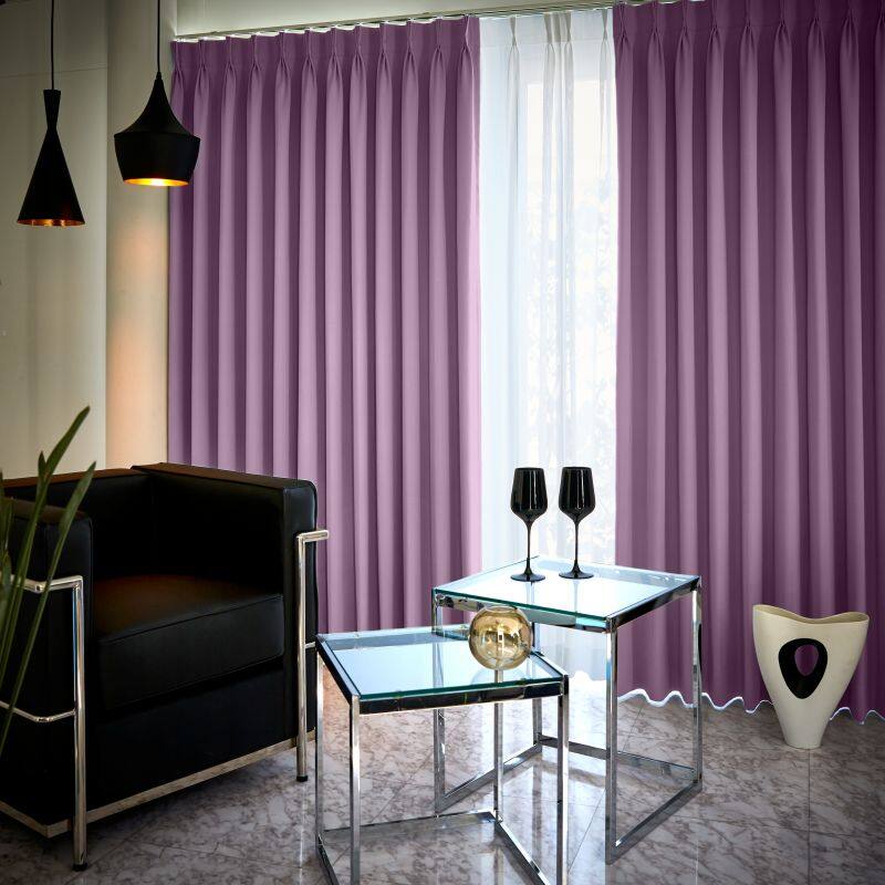 ツル カーテン JD-67215R パープル ｜ジャストカーテン