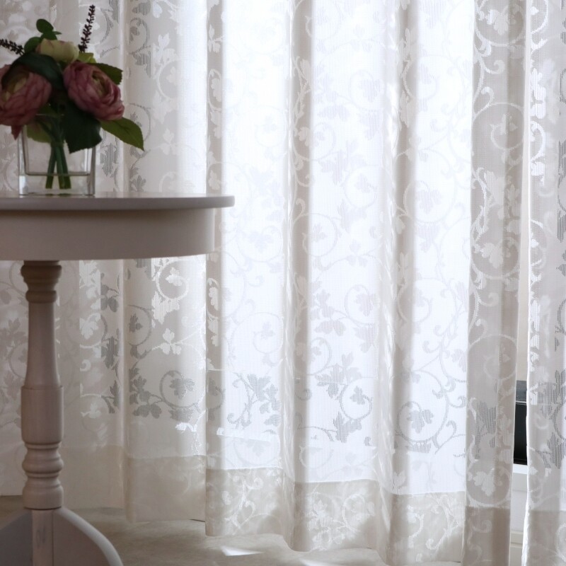 ミラー】トスカ レースカーテン JD-68022 ホワイト ｜ジャストカーテン