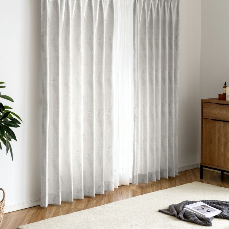 ブリックレーン カーテン JE-86005 グレー ｜ジャストカーテン