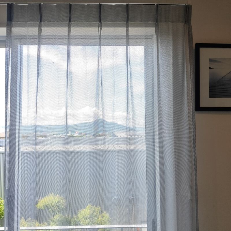 フェリックス カフェカーテン JE-88002 シルバー ｜ジャストカーテン