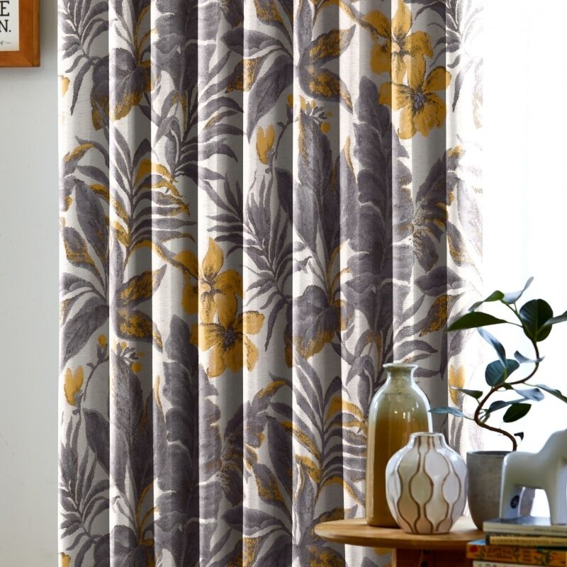 レインフォレスト カーテン JE-91013 グレー ｜ジャストカーテン