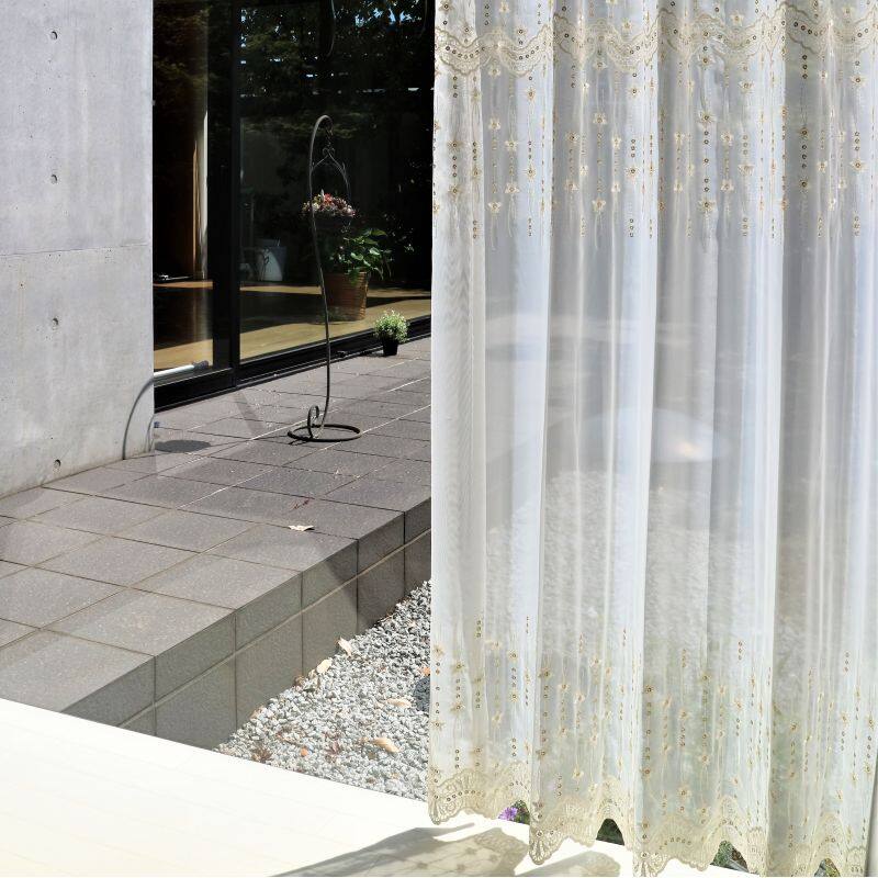 エリーゼ カフェカーテン JE-92515 ホワイト ｜ジャストカーテン