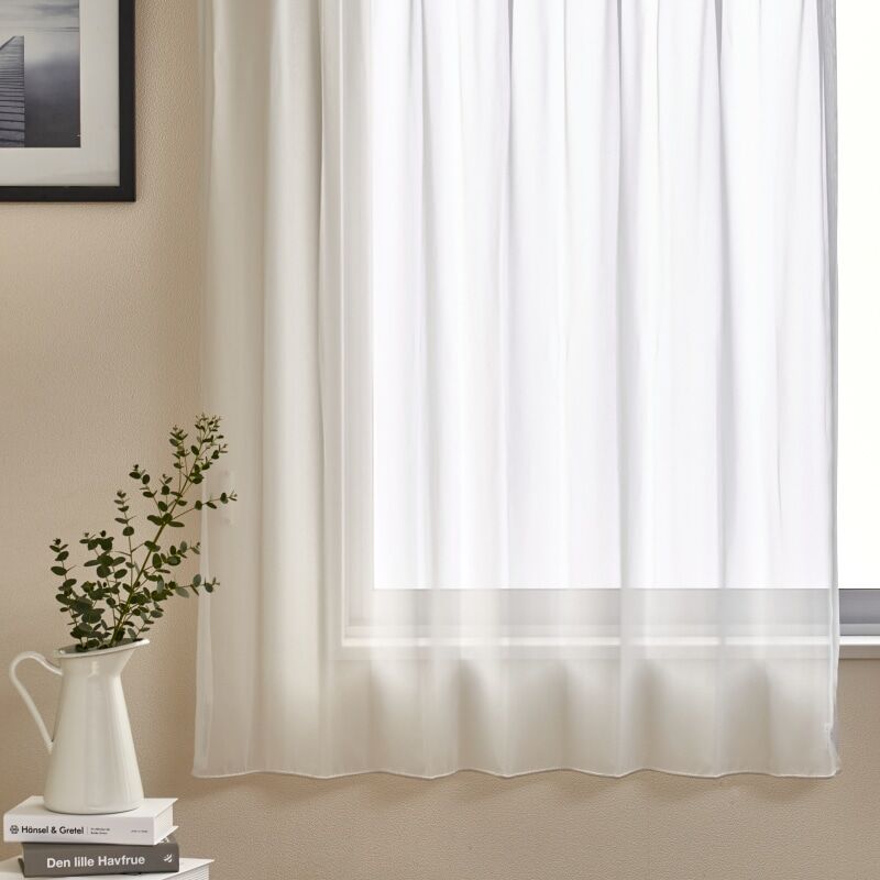 ボイル レースカーテン JE-92781R ホワイト ｜ジャストカーテン