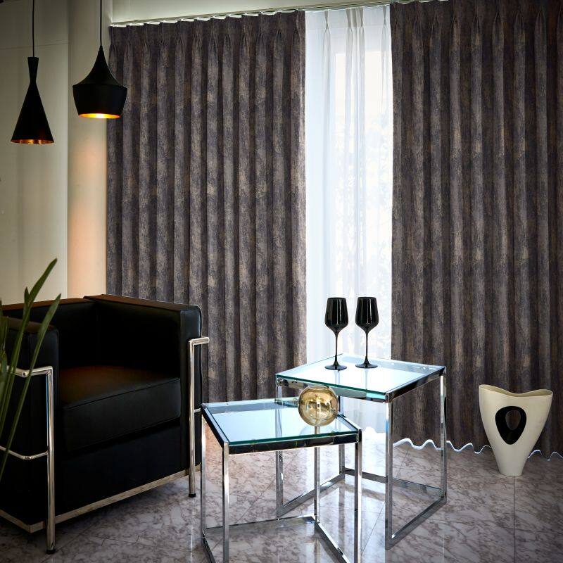 コンクリ カーテン JE-92713 パープル ｜ジャストカーテン