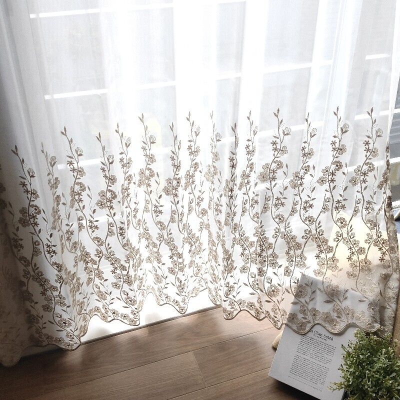 エマ レースカーテン JE-92848R ゴールド ｜ジャストカーテン