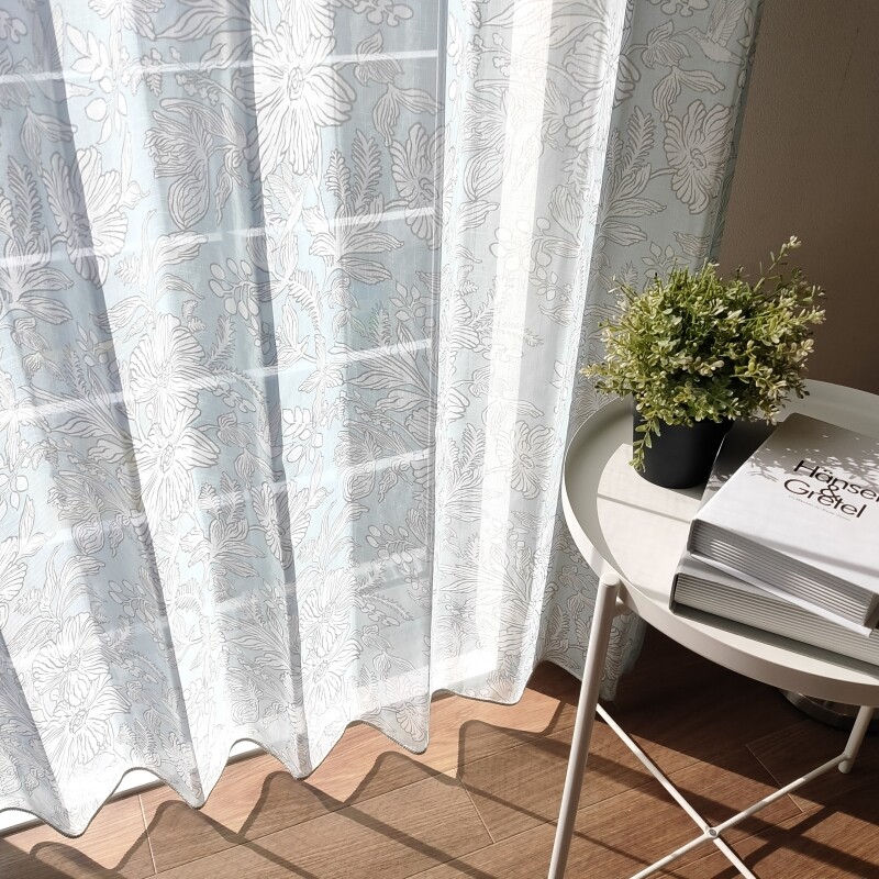 ボニー レースカーテン JE-92852 ブルー ｜ジャストカーテン