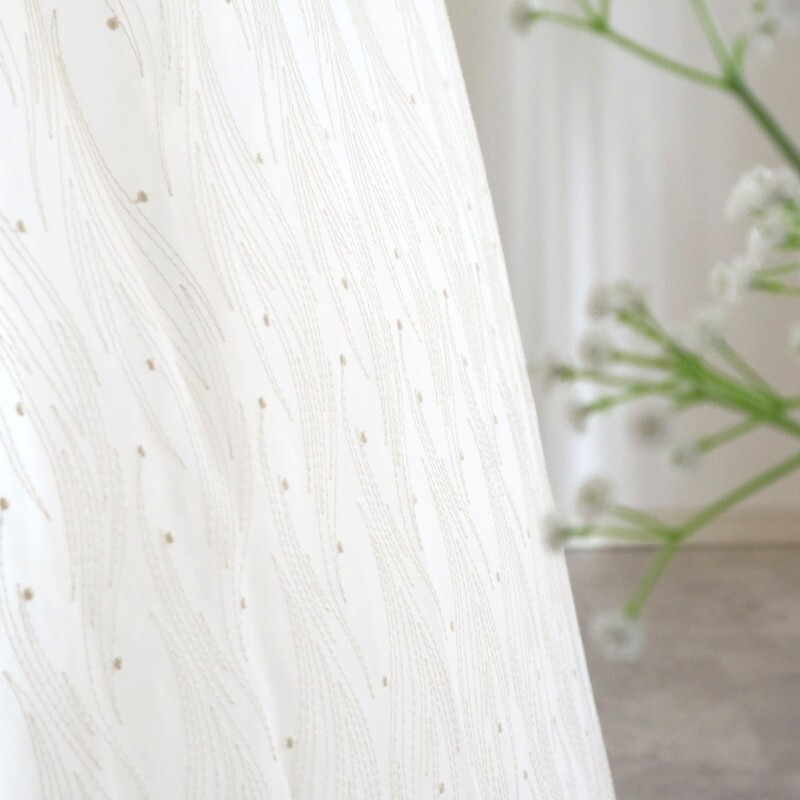 フェザー レースカーテン JE-92866 ホワイト ｜ジャストカーテン