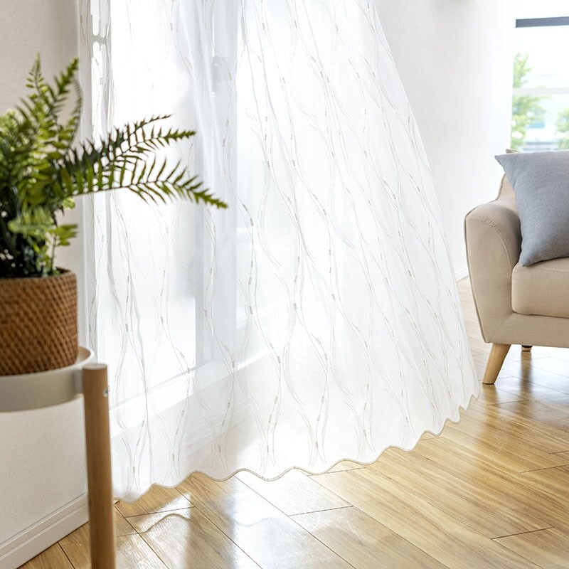 ハーモニー レースカーテン JE-92873 ホワイト ｜ジャストカーテン