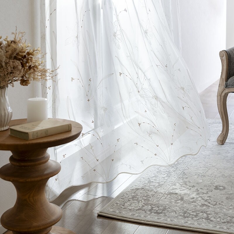 ブリジット レースカーテン JE-92872 ホワイト ｜ジャストカーテン