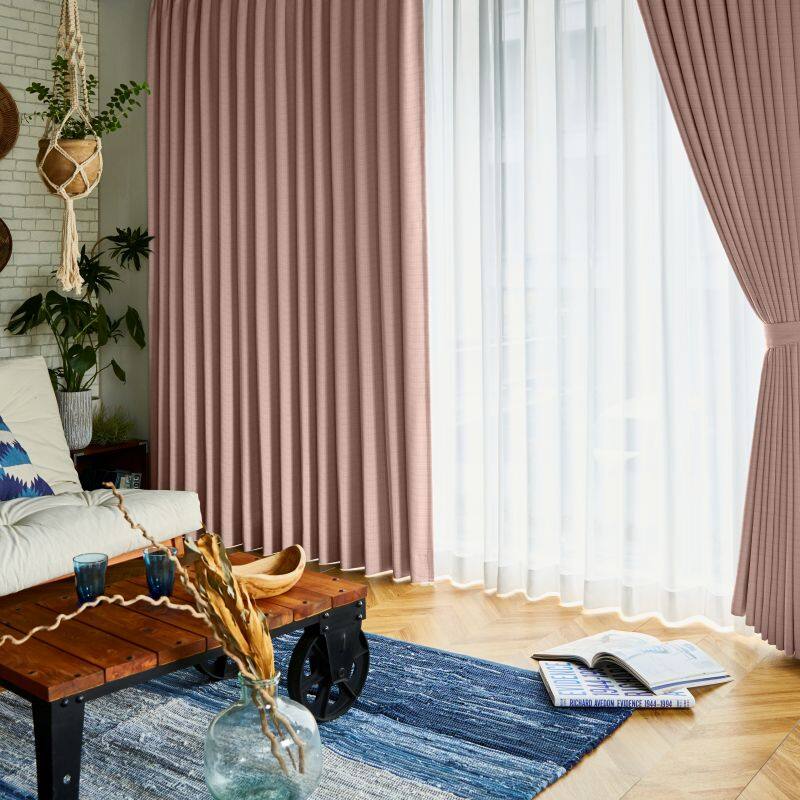 ザクナチ カーテン JE-94019 ピンク ｜ジャストカーテン