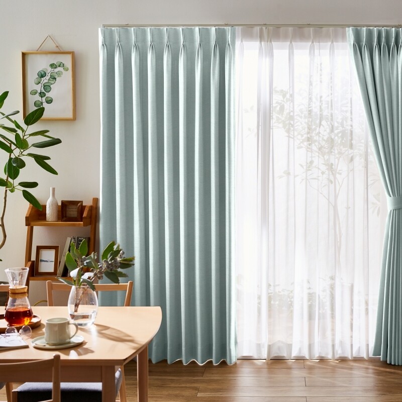 イネス カーテン JE-98061 ライトブルー ｜ジャストカーテン