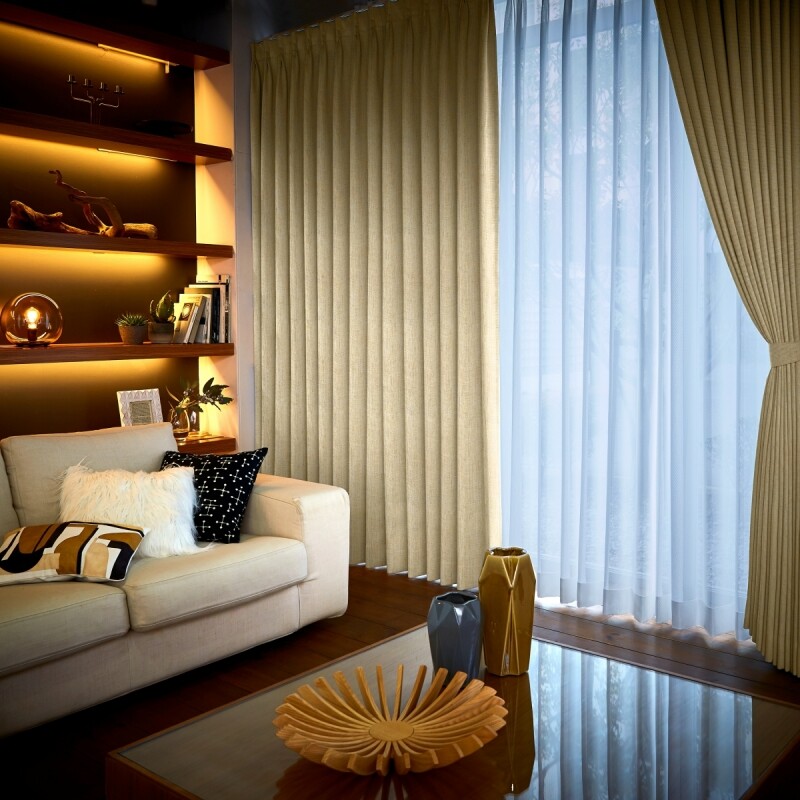 レヴィ カーテン JE-98066 ベージュ ｜ジャストカーテン