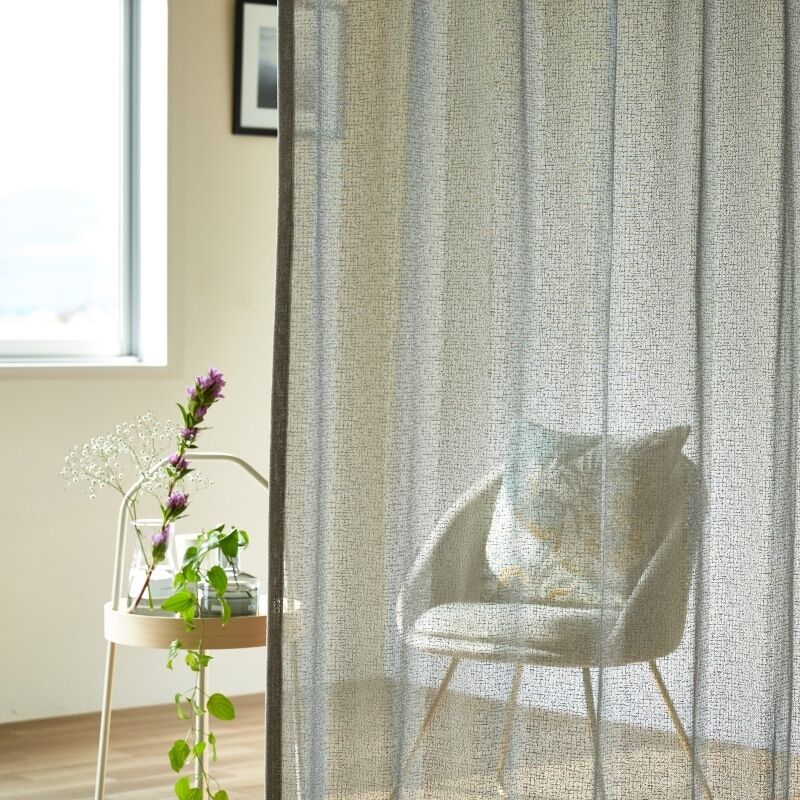 ミラー】スノークラッシュ レースカーテン JC-11012 グレー ｜ジャスト