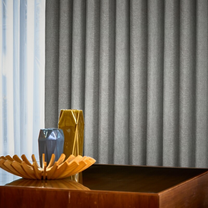 アレン カーテン JE-12273 ダークグレー ｜ジャストカーテン