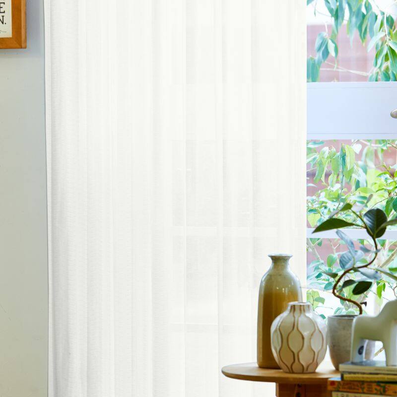 ミラー・消臭・抗菌】ネスク レースカーテン JD-15247 ホワイト