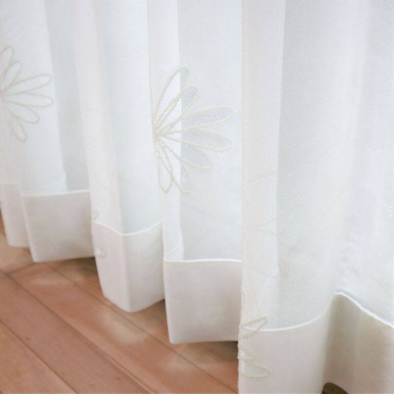 ミラー】コンパス レースカーテン JD-15230 グリーン ｜ジャストカーテン